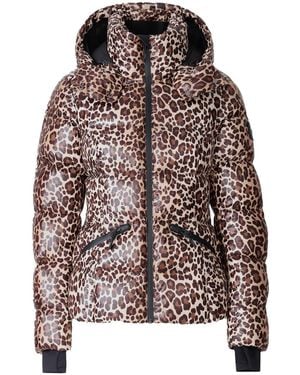 Mackage Cheryl Cheetah-Print Padded Ski Jacket - Brown