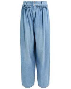 Isabel Marant Inaya Barrel-Leg Denim Pants - Blue