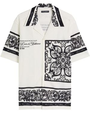 Dolce & Gabbana Shirt With "Majolica" Print - White