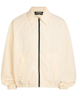 Jacquemus Le Coupe Vent Logo-Embroidered Shell Jacket - Natural