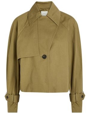 JOSEPH Suber Cotton Trench Jacket - Green