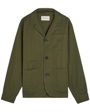 Oliver Spencer Worker Patch Pocket Cotton Shirt - Green