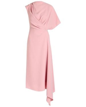 ROKSANDA Elva Gathered Crepe Midi Dress - Pink