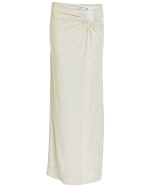 Christopher Esber Imber Cut-Out Metallic-Knit Maxi Skirt - White