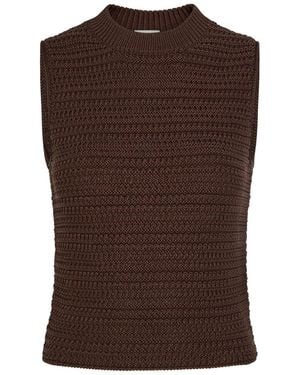 Tod's Knit Cotton Top - Brown