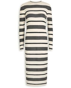Moncler Striped Bouclé Midi Dress - Multicolour