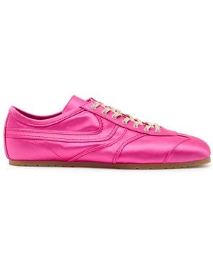 Dries Van Noten Dustin Panelled Satin Trainers - Pink