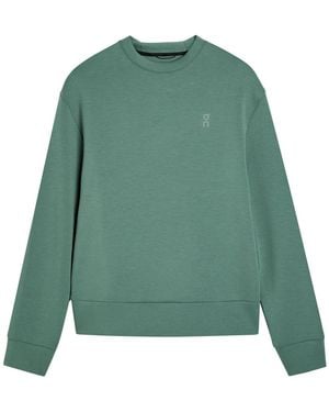 On Shoes Focus Tech Cott-Blend Sweatshirt - Green