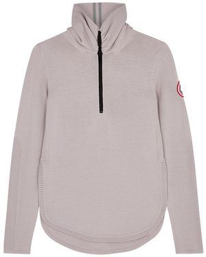 Canada Goose Fairhaven Half-Zip Wool Jumper, Jumper, Wool - Pink