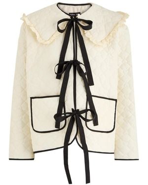 Sister Jane Swallow Quilted Shell Jacket - Natural