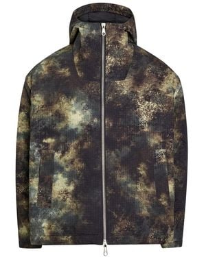 Cole Buxton Padded Printed Shell Jacket - Gray
