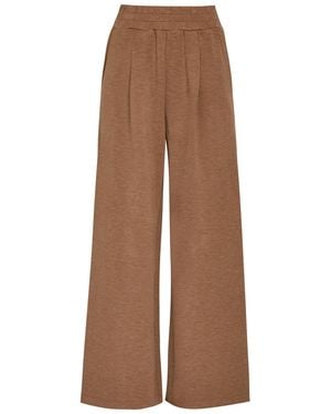 Varley The Extra Wide Leg 29.5 Stretch-Jersey Joggers - Brown