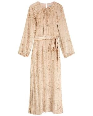 Jonathan Simkhai Odina Metallic Devoré Maxi Dress - Natural