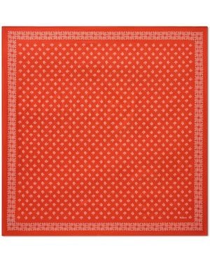 Mulberry Printed Cotton Scarf - Red
