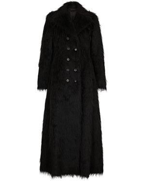 Rabanne Double-breasted Alpaca-blend Coat - Black