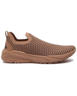 Athletic Propulsion Labs Techloom Traveler Herringbone-Knit Sneakers - Brown