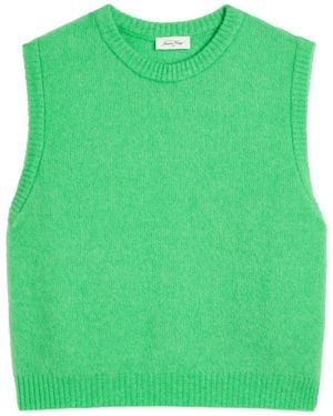 American Vintage Vitow Brushed Alpaca And Wool-Blend Vest - Green
