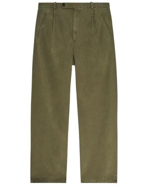Jil Sander Tapered Cotton-Twill Pants - Green