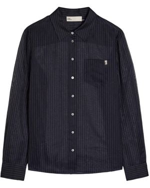 Tory Burch Organdy Pinstripe Voile Shirt - Blue