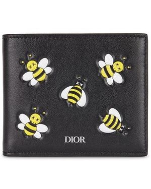 Dior X Kaws Bee Embossed Wallet - Black