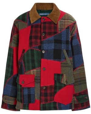 Polo Ralph Lauren Patchwork Wool-Blend Jacket - Red