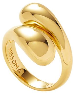 Missoma Savi Crossover 18kt -plated Ring - Metallic