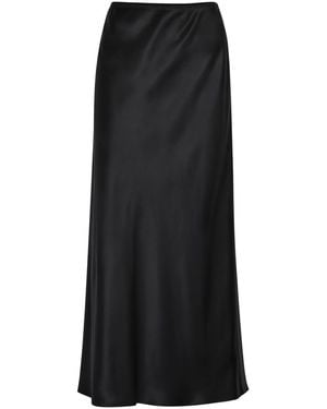JOSEPH Isaak Silk Midi Slip Skirt - Black