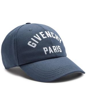 Givenchy Curved Logo-Embroidered Cotton Cap - Blue