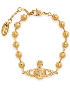 Vivienne Westwood Thames Mini Bas Relief Orb Bracelet - Metallic