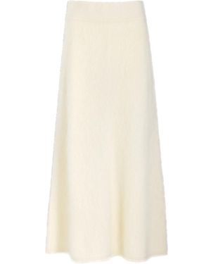 Lisa Yang Asta Brushed Cashmere Maxi Skirt - Natural