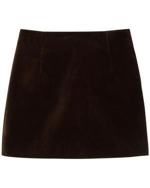 LIBEROWE Vera Velvet Mini Skirt - Black
