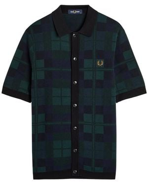 Fred Perry Tartan Cotton Shirt - Blue