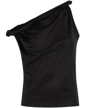 Rohe Twisted Cotton-Blend Top - Black