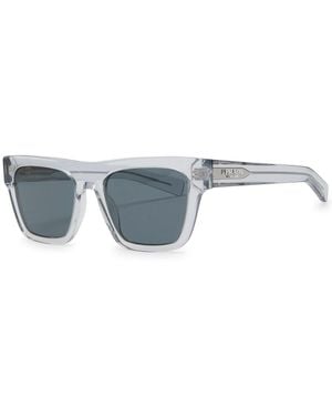 Prada Flattop Square-Frame Sunglasses - Blue