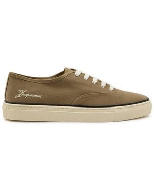 Jacquemus Les Fefe Logo-Embroidered Canvas Sneakers - Brown
