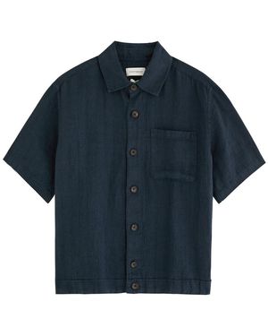 Oliver Spencer Milford Linen Shirt - Blue