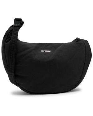 Represent Logo Padded Shell Cross-Body Bag - Black