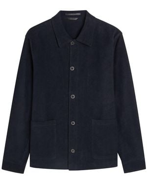 Sunspel Stretch-Cotton Overshirt - Blue