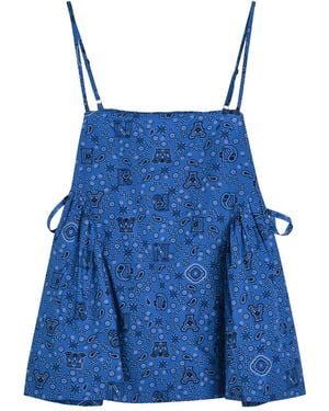 Damson Madder Cressida Cotton Camisole - Blue