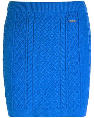 JW Anderson Cable-Knit Mini Skirt - Blue