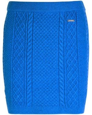 JW Anderson Cable-Knit Mini Skirt - Blue