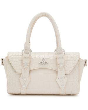 Vivienne Westwood Bettina Mini Crocodile-Effect Leather Cross-Body Bag - Natural