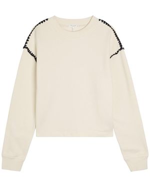 Rag & Bone Vintage Terry Blanket Stitch Cotton-Blend Sweatshirt - Natural