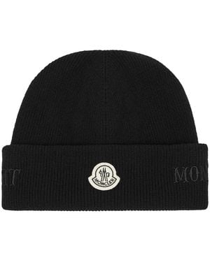 Moncler Genius 7 Frgmnt Wool Beanie - Black