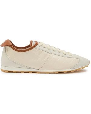 Jacquemus Les Tennis Textured Leather Trainers - Grey