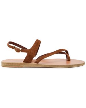 Ancient Greek Sandals Theano Suede Sandals - Brown