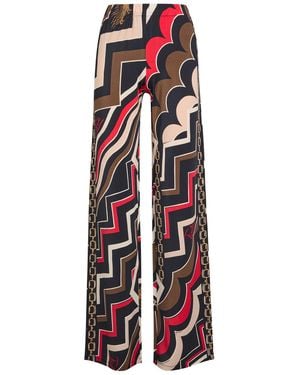 PUCCI Istrice Printed Satin Trousers - Red