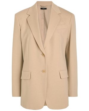Weekend by Maxmara Messina Darted Jersey Blazer - Natural