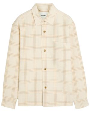 NN07 Adwin Checked Cotton-Blend Overshirt - Natural
