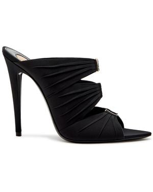 Saint Laurent Heeled Mules - Black